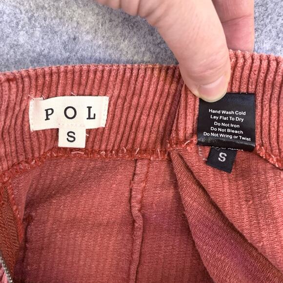 POL Corduroy Mini Skirt in Coral, Women’s S, Festival Skirt Cowgirl Studs Fringe - Picture 8 of 10